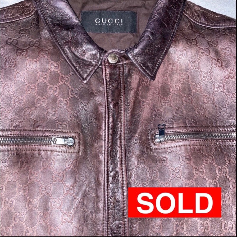 Gucci leather vintage jacket